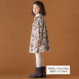 【店舗限定】花柄コールテンフリルワンピース(95~150cm) | BeBe Petits Pois Vert | 詳細画像2 