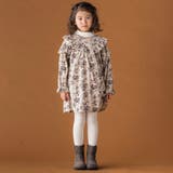 【店舗限定】花柄コールテンフリルワンピース(95~150cm) | BeBe Petits Pois Vert | 詳細画像3 