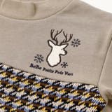 【店舗限定】【お揃い】裏毛×ノルディック切り替えワンピース(95~150cm) | BeBe Petits Pois Vert | 詳細画像11 