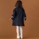 【店舗限定】【お揃い】裏毛×ノルディック切り替えワンピース(95~150cm) | BeBe Petits Pois Vert | 詳細画像3 