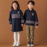 【店舗限定】【お揃い】裏毛×ノルディック切り替えワンピース(95~150cm) | BeBe Petits Pois Vert | 詳細画像5 