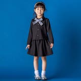 【お揃い】リボン付きチェック無地フォーマルスーツ上下セット(110~130cm) | BeBe Petits Pois Vert | 詳細画像9 