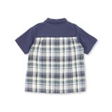 チェック&無地切り替え半袖シャツ+ハーフパンツセットアップ(95~150cm) | BeBe Petits Pois Vert | 詳細画像9
