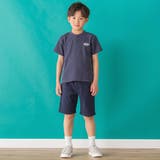 ワッフル×天竺ワッペン半袖Tシャツ+ショートパンツセットアップ | BeBe Petits Pois Vert | 詳細画像5