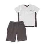 ワッフル×天竺ワッペン半袖Tシャツ+ショートパンツセットアップ | BeBe Petits Pois Vert | 詳細画像8