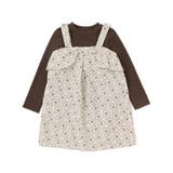 【店舗限定】花柄コールテンジャンパースカート＋長袖リブトップスセット(95~15… | BeBe Petits Pois Vert | 詳細画像5 