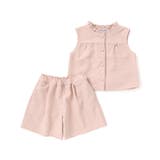【店舗限定】型押し花柄ベスト+ショートパンツセットアップ(95~150cm) | BeBe Petits Pois Vert | 詳細画像7