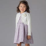 パープル系 | ボレロ＋ジャンパースカート＋ブラウス3点セットアンサンブル | BeBe Petits Pois Vert