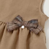 【店舗限定】チェック柄リボンジャンパースカート(95~150cm) | BeBe Petits Pois Vert | 詳細画像13 