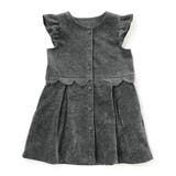 ブラック系 | 【店舗限定】【お揃い】起毛ジャガードスカラップジャンパースカート(95~150c… | BeBe Petits Pois Vert