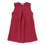 レッド | 【店舗限定】ポンチバック編み上げジャンパースカート(95~150cm) | BeBe Petits Pois Vert