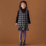 【店舗限定】チェックデニムジャンパースカート(95~150cm) | BeBe Petits Pois Vert | 詳細画像3