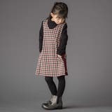 【店舗限定】千鳥格子サイドラインジャンパースカート(95~150cm) | BeBe Petits Pois Vert | 詳細画像4 