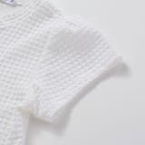 【店舗限定】格子編みカットソーフリル半袖ボレロ(95~150cm) | BeBe Petits Pois Vert | 詳細画像16