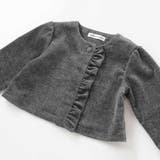 【店舗限定】【お揃い】起毛ジャガードフリルショートジャケット(95~150cm) | BeBe Petits Pois Vert | 詳細画像13 