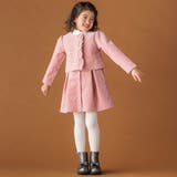 【店舗限定】【お揃い】起毛ジャガードフリルショートジャケット(95~150cm) | BeBe Petits Pois Vert | 詳細画像3 