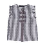 【店舗限定】ドビードットストライプノースリーブブラウス(95~150cm) | BeBe Petits Pois Vert | 詳細画像8 