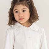 【店舗限定】襟付き花ワッペン刺しゅう天竺長袖ブラウス(95~150cm) | BeBe Petits Pois Vert | 詳細画像4