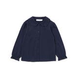 【店舗限定】襟付き花ワッペン刺しゅう天竺長袖ブラウス(95~150cm) | BeBe Petits Pois Vert | 詳細画像7