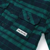 【店舗限定】【お揃い】チェックフラップポケット長袖シャツ(95~150cm) | BeBe Petits Pois Vert | 詳細画像16 
