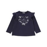 【店舗限定】ハートリボンプリント裏毛長袖トレーナー(95~150cm) | BeBe Petits Pois Vert | 詳細画像5