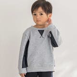 【店舗限定】【お揃い】カノコボンディングチェックジャガード切り替えトレーナー(9… | BeBe Petits Pois Vert | 詳細画像1 