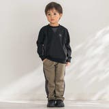 【店舗限定】【お揃い】カノコボンディングチェックジャガード切り替えトレーナー(9… | BeBe Petits Pois Vert | 詳細画像3 