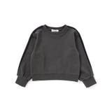 ブラック系 | 【店舗限定】【お揃い】裏毛袖ラインレーストレーナー(95~150cm) | BeBe Petits Pois Vert