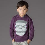 パープル | 【店舗限定】グラデーションプリント裏毛フード付きトレーナー(95~160cm) | BeBe Petits Pois Vert