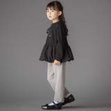 【店舗限定】裏毛ジャガード切り替えリボントレーナー(95~150cm) | BeBe Petits Pois Vert | 詳細画像3