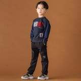 【店舗限定】裏毛×袖キルトジャガードトレーナー(95~160cm) | BeBe Petits Pois Vert | 詳細画像5 