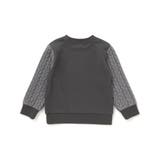 【店舗限定】裏毛×袖キルトジャガードトレーナー(95~160cm) | BeBe Petits Pois Vert | 詳細画像8 