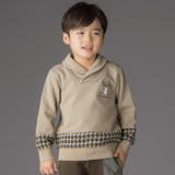 ベージュ系 | ショールカラー裏毛×ノルディック切り替えトレーナー | BeBe Petits Pois Vert