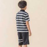 【お揃い】マルチボーダー半袖ポロシャツ(95~150cm) | BeBe Petits Pois Vert | 詳細画像7 