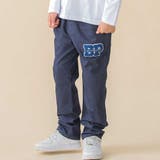 サガラ刺しゅうワッペン付きデニムロングパンツ(95~150cm) | BeBe Petits Pois Vert | 詳細画像1 