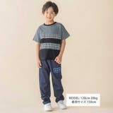 サガラ刺しゅうワッペン付きデニムロングパンツ(95~150cm) | BeBe Petits Pois Vert | 詳細画像2 