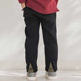 ブラック | 【店舗限定】バック三角ポイント裏毛ロングパンツ(95~150cm) | BeBe Petits Pois Vert