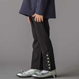 【店舗限定】裾パールボタンポンチロングパンツ(95~150cm) | BeBe Petits Pois Vert | 詳細画像4 