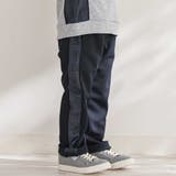 ネイビー | 【店舗限定】【お揃い】カノコボンディングサイドチェックパンツ(95~150cm) | BeBe Petits Pois Vert