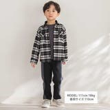 【店舗限定】ポンチロゴライン切り替えパンツ(95~160cm) | BeBe Petits Pois Vert | 詳細画像2