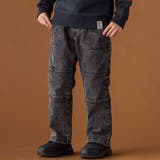 ブラック | 【店舗限定】切り替えストレッチデニムロングパンツ(95~160cm) | BeBe Petits Pois Vert