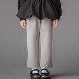 【店舗限定】裏起毛ポンチ裾スカラップロングパンツ(95~150cm) | BeBe Petits Pois Vert | 詳細画像1 