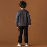 【店舗限定】裏起毛ポンチ+格子タフタロングパンツ(95~150cm) | BeBe Petits Pois Vert | 詳細画像3