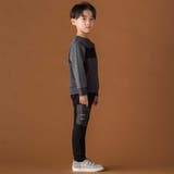 【店舗限定】裏起毛ポンチ+格子タフタロングパンツ(95~150cm) | BeBe Petits Pois Vert | 詳細画像4