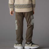 【店舗限定】裏起毛ポンチ+格子タフタロングパンツ(95~150cm) | BeBe Petits Pois Vert | 詳細画像6