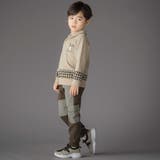 【店舗限定】裏起毛ポンチ+格子タフタロングパンツ(95~150cm) | BeBe Petits Pois Vert | 詳細画像7