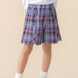 マドラスチェックくるみボタン切り替えショートパンツ(95~150cm) | BeBe Petits Pois Vert | 詳細画像1 