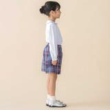 マドラスチェックくるみボタン切り替えショートパンツ(95~150cm) | BeBe Petits Pois Vert | 詳細画像3 