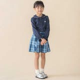 マドラスチェックくるみボタン切り替えショートパンツ(95~150cm) | BeBe Petits Pois Vert | 詳細画像5 