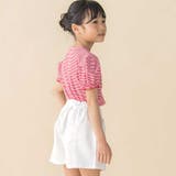 センター切り替えワンポイント刺しゅうデニムキュロットパンツ(95~160cm) | BeBe Petits Pois Vert | 詳細画像3